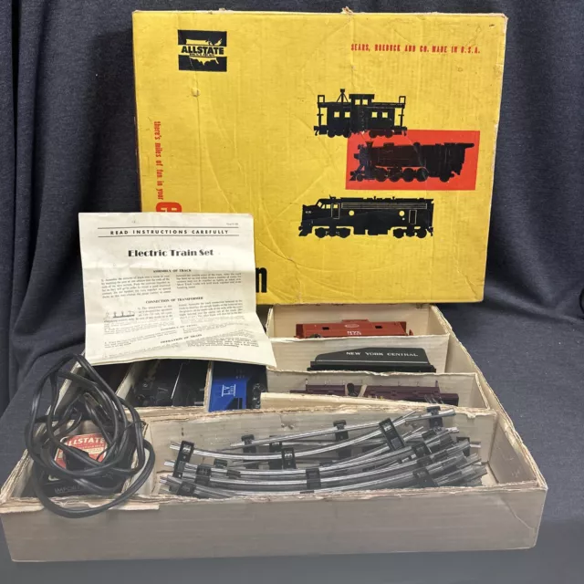 VTG MARX SEARS Allstate Electric Train Set O Guage 9715 w/Track in Box