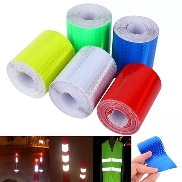 1m*5cm Car Reflective Self-adhesive Safety Warning Tape Roll Film Sticke_yk