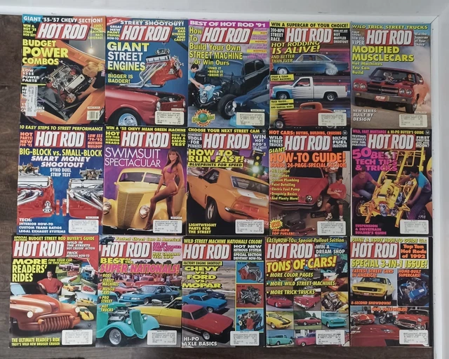 VINTAGE HOT ROD MAGAZINE 1991 & 1992 15 ISSUES OCT 91 to DEC 92
