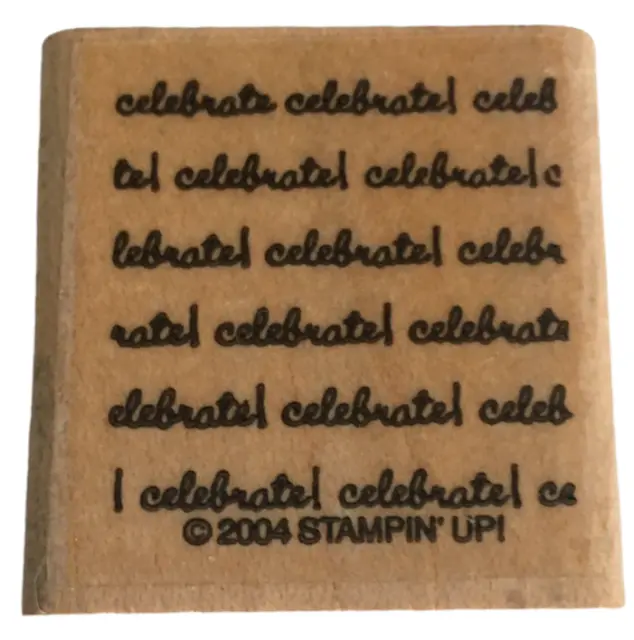 Stampin Up Rubber Stamp Celebrate Script Background Birthday Card Making Words