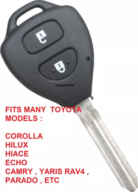 2 Button Remote Car Key Shell Case Fob Key For Toyota Corolla hilux Rav4 3