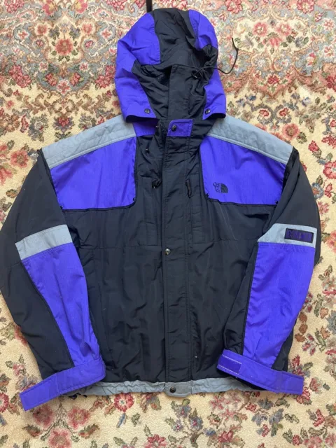 VTG 90’S THE North Face Mens Extreme Gear Ski Snow Jacket Purple Black ...