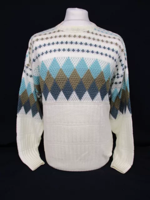 Fairisle Icelandic Sweater, Arnold Palmer Jumper, Medium, To Fit 40" Chest