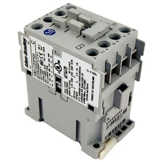 Contactor  110-120V/50-60Hz  3 Pole + 1 NC  23 Amp  Allen Bradley 100-C23D01