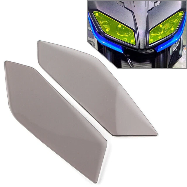 Smoke Front Headlight Guard Shield Screen Lens Cover For Yamaha MT-09 2017-2021