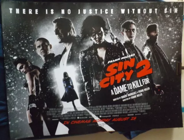 Sin City 2  A Dame To Kill For  Robert Rodriguez Set Of 2 Original Quad Posters