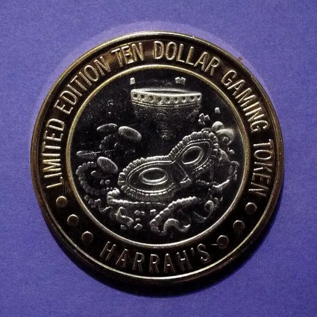 $10.00 Silver Strike HARRAH'S Casino Hotel LAS VEGAS NV. "MARDI GRAS"