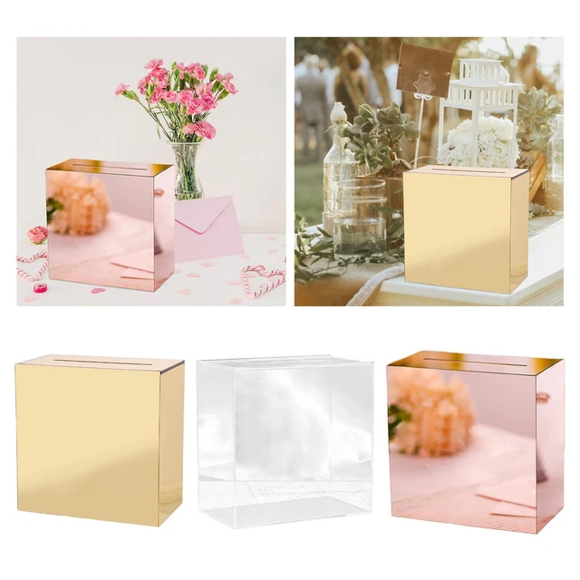 Boîte à cartes de mariage, boîte à enveloppes de mariage faite à la main