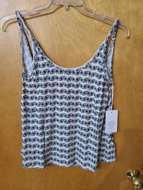 LAUREN MOSHI Oversize Small Allover Evil Eye Spaghetti Tank, Rayon/Spandex, NWT LAUREN MOSHI Oversize Small Allover Evil Eye Spaghetti Tank, Rayon/Spandex, NWT