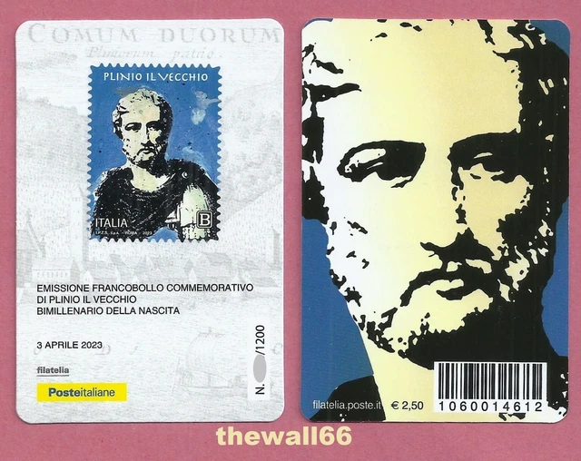 ITALIA 2023 Plinio il Vecchio TESSERA FILATELICA EUR 4,30 PicClick IT