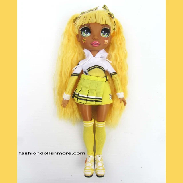 RAINBOW HIGH SUNNY MADISON Yellow CHEERLEADER DOLL Incomplete MGA rainbow-high-sunny-madison-yellow-cheerleader-doll-incomplete-mga