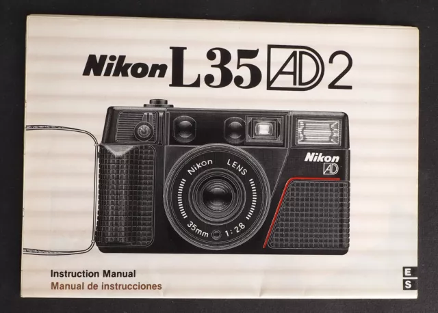 Original Nikon L35 AD2 User Manual - Excellent