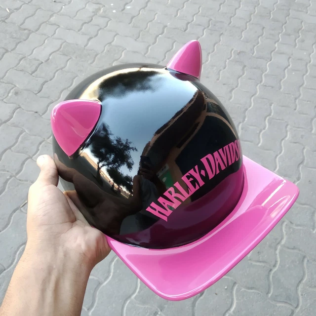 Motorcycle Helmet Baseball Cap Style cat woman fiberglass custom Helmet free shi