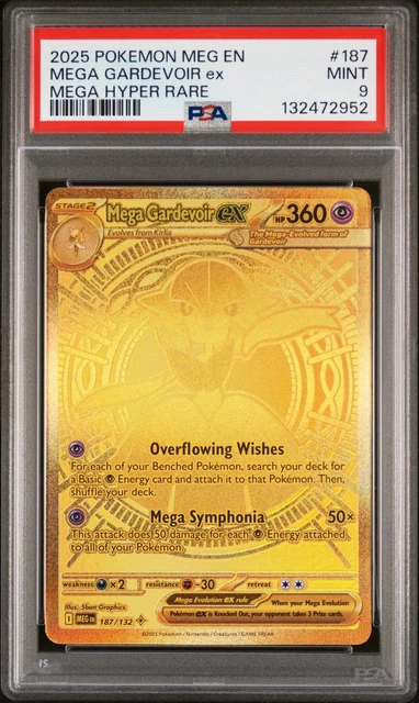 Hyper Rare Icon 2025 POKEMON MEG En-Mega Evolution Mega Hyper Rare #187 Mega Gardevoir ...