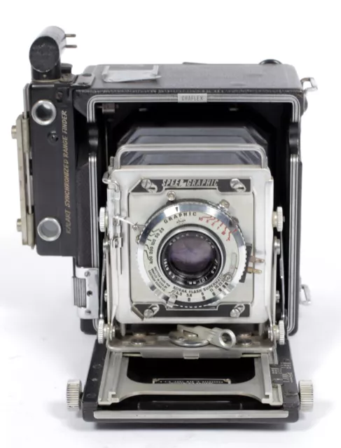Graflex Speed Graphic 6X9 Camera w/ 101mm lens + 6X6 6X7 roll film holders +MORE 2