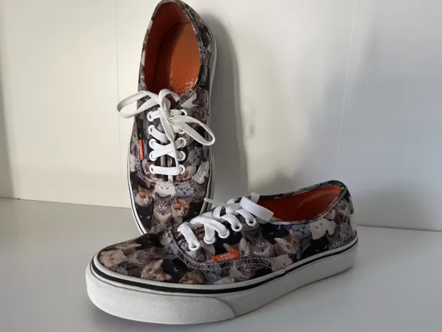 ASPCA Kitty Cat Sneakers VANS Lace Up Low Tennis Shoes Men’s 6.5 Women’s 8