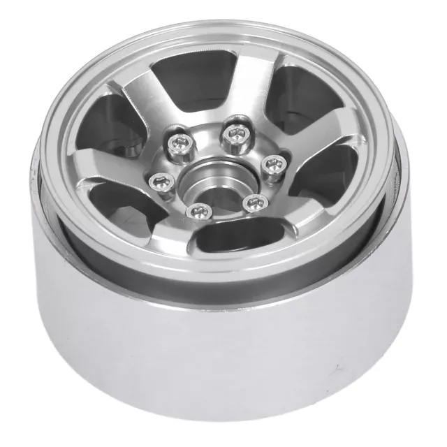 (Silver) RC Car Wheel Hub 4 PCS 1.9 Inch RC Beadlock Wheel Hubs