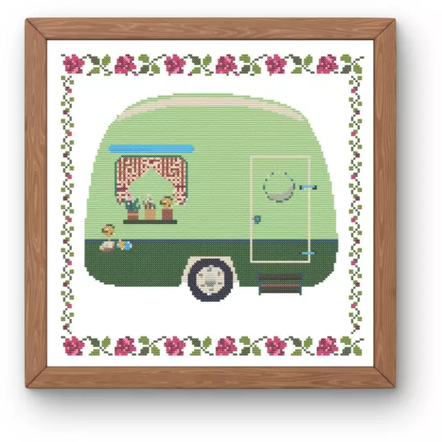 COSY CARAVAN Cross Stitch Pattern Cross Stitch Chart Cross Stitch Design