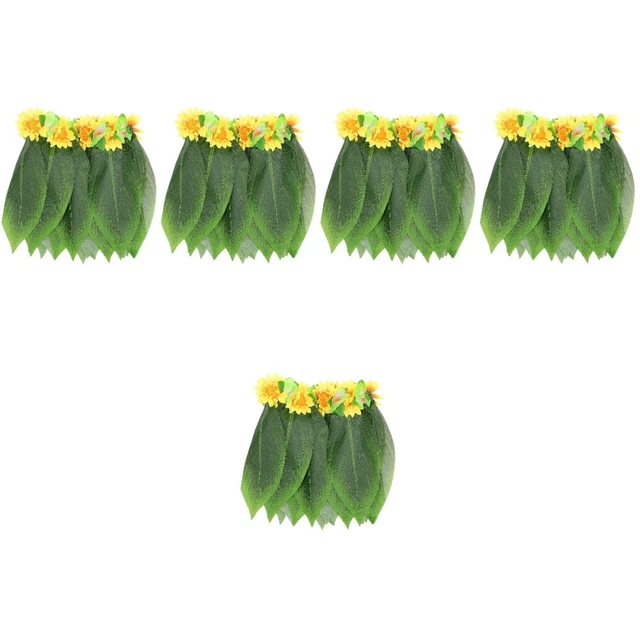 5pcs Festival Party Performance Leaf Hula Jupe Party Costume décor Hawaii Party
