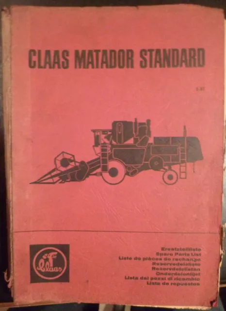 Claas Mähdrescher Matador Standard Ersatzteilliste