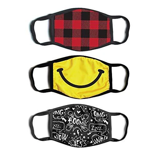 ABG Accessories Boys' 3-Pack Kid Fashionable, Smily Design, Size Boys - 4-14