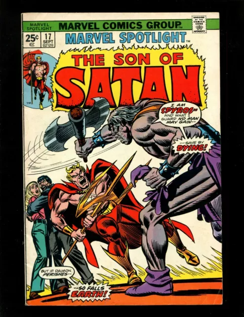 Marvel Spotlight #17 FN- Son of Satan Hellstrom Katherine Reynolds 1st Spyros