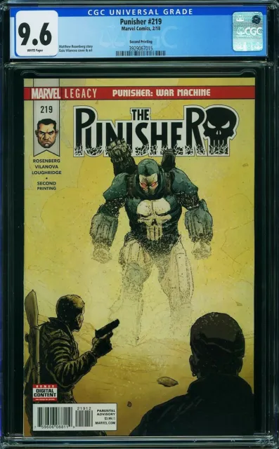 Punisher 219 2nd Print CGC Marvel 1st Punisher War Machine Iron Wars Show 1 Key