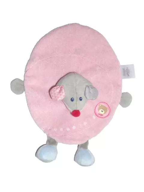 HABA Maus Mäuschen rosa grau blau Schmusetuch Schnuffeltuch Kuscheltuch wie NEU