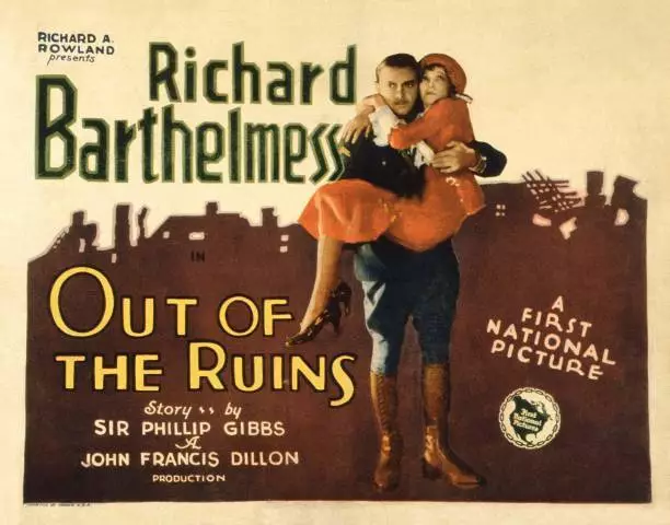 Out Of The Ruins Poster Us Lobby Card Richard Barthelmess Old Movie Photo