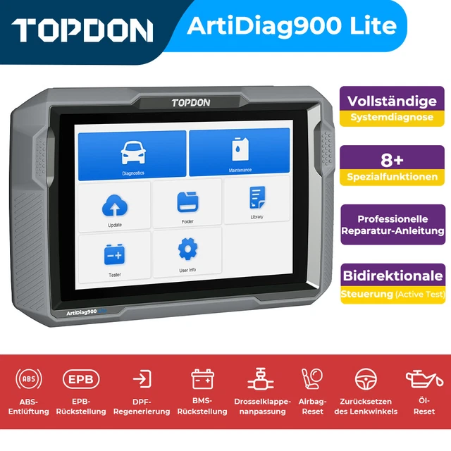 TOPDON AL400 Scanner OBD2 Auto - Diagnostica Professionale Con 10 Funzioni, Schermo Colori 2,4 Pollici