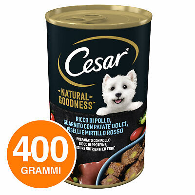 Cesar Natural Goodness Cibo per Cani con Pollo Patate Piselli Mirtillo - 400g