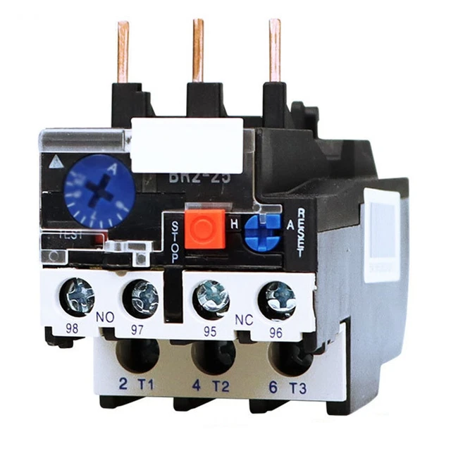 JR2-25 Thermal Relay Overload Relay Contactor Relay Motor Protection 3 Poles