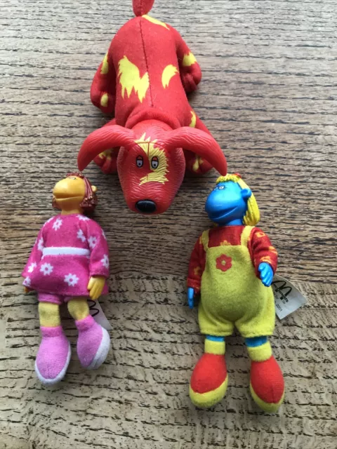 RARE Vintage Tweenies Bella,Fizz, Doodles the dog 2001 McDonalds Happy Meal toys