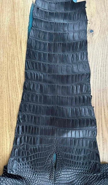 Piel de cocodrilo genuina, cuero de cocodrilo genuino italiano, cuero exótico
