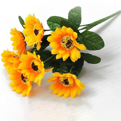DURABLE Durable Artificiel Tournesol Faux Fleur Noël Marguerites Maison Décorations 
