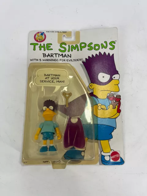 Vintage Mattel The Simpsons Bart Figure Bartman 1990 in Original Packaging
