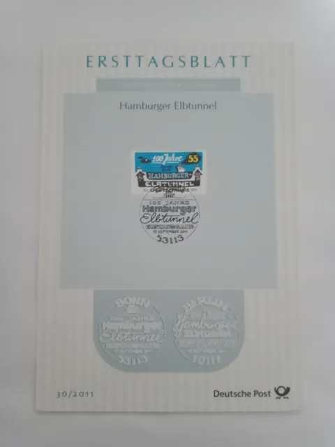 Ersttagsblatt ETB 30/2011 - "100 Jahre Hamburger Elbtunnel"