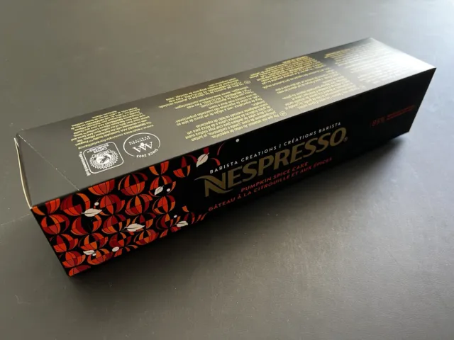 Nespresso Pumpkin Spice Cake Full Sleeve Unopened 10 Pods