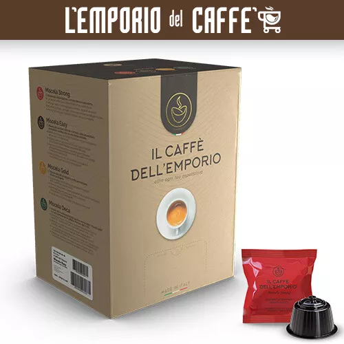 50 Capsules Il Caffè Dell'Emporio Compatibles Dolce Gusto Strong Rouge