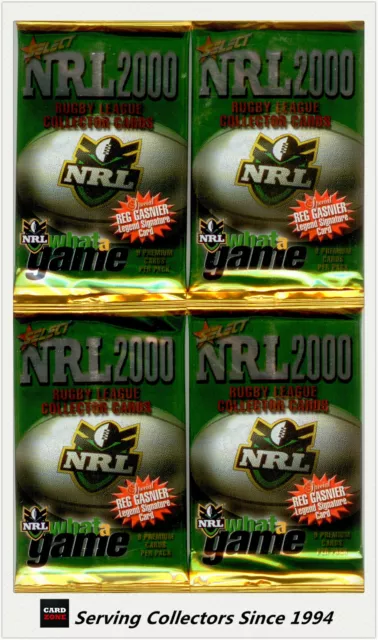 2000 Select NRL Trading Cards Inaugural Series 18-Sealed Pack Unit