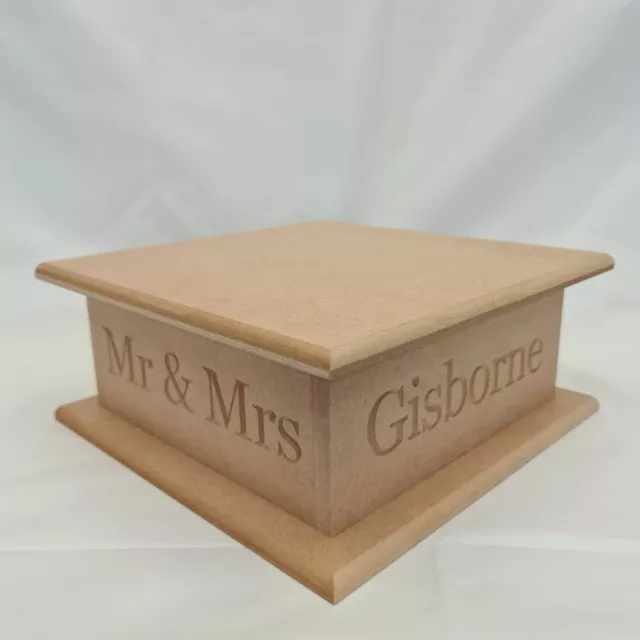 Wedding Cake Stand - MDF Plain - Personalised Party Decor - Wooden Display Stand