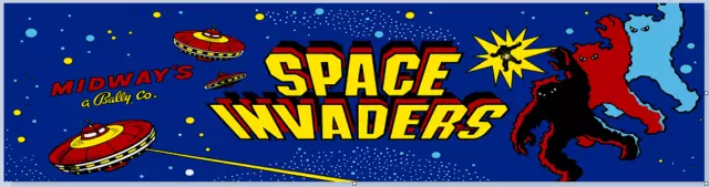 Arcade Machine Banner/Marquee for light box - Space Invaders