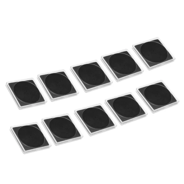 10 uds soporte para monedas maletín de colección de monedas, caja de visualización de monedas, para monedas de 18-38 mm, negro