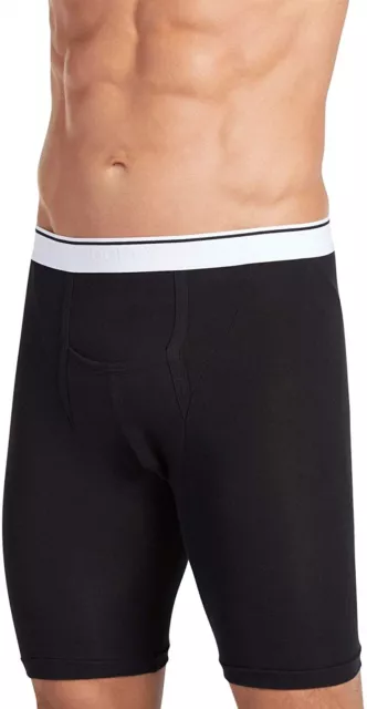 Jockey 170424 Mens Pouch Athletic Midway Boxer Briefs 2-Pack Black Size Small 2