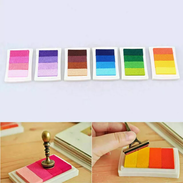 Multi Colours Set Ink Pad Inkpad for Paper Wood Fabric Rubber Stamps Art Craft
