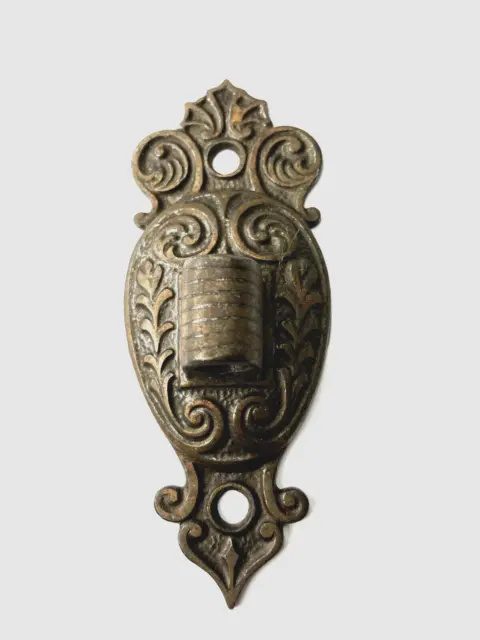 Antique Cast Iron Oil Lamp Swing Arm Ornate Wall Bracket