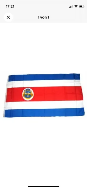 Fahne / Flagge Costa Rica Wappen 90 x 150 cm Neuware