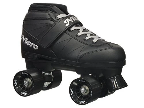 Epic Skates Super Nitro Indoor/Outdoor Quad Speed Roller Skates Adult 7  Black
