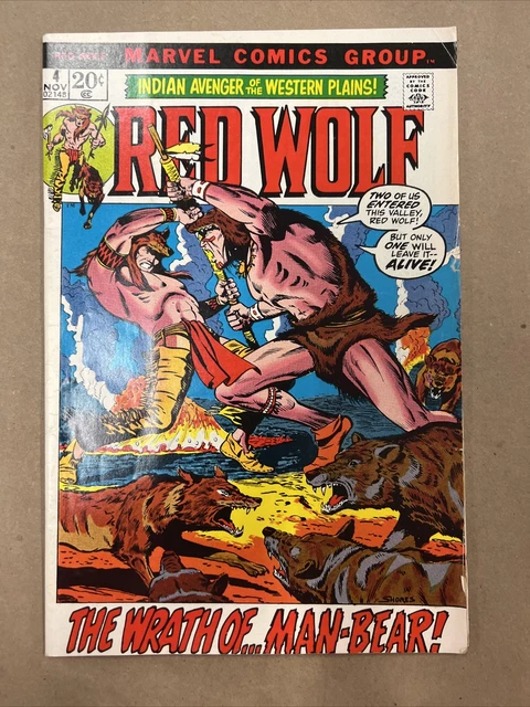 Red Wolf #4 November 1972 Bronze Age Marvel Comics Mark Jeweler’s!!