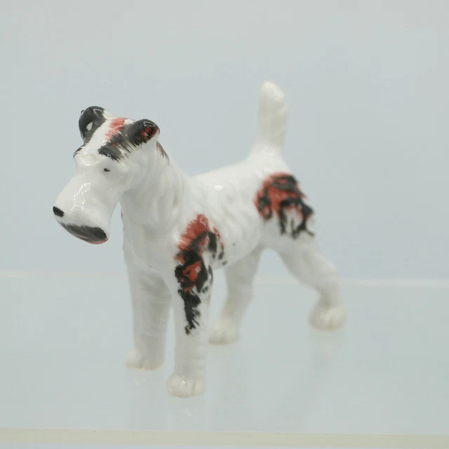 3" Giant Schnauzer Terrier Dog Porcelain Ceramic Painted Figurine Japan Vintage